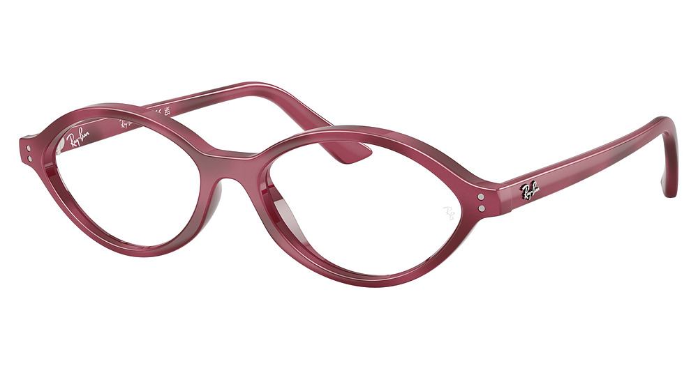 Ray-Ban RX7265 round eyeglasses in Violet Havana