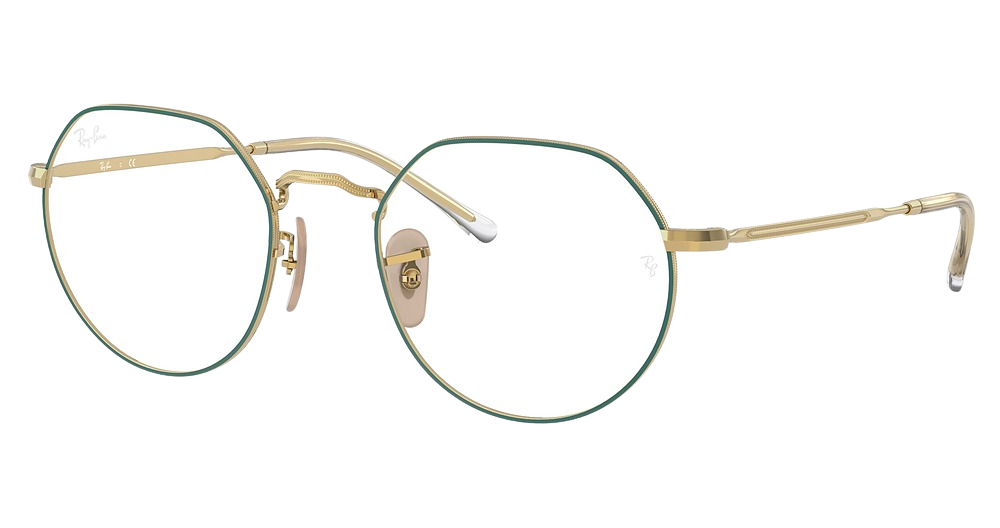 Ray-Ban RX6465F JACK round eyeglasses in Matte Petroleum on Arist