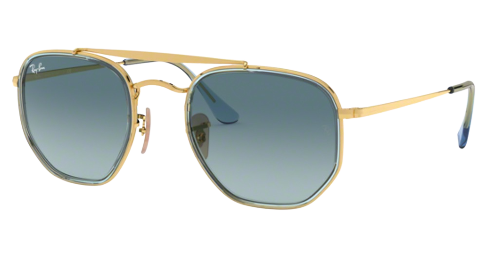 Ray-Ban RB3648M THE MARSHAL II aviator sunglasses in Arista/Blue Gradient Grey