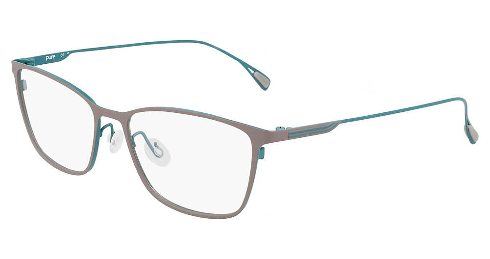 SATIN GREY/ TURQUOISE