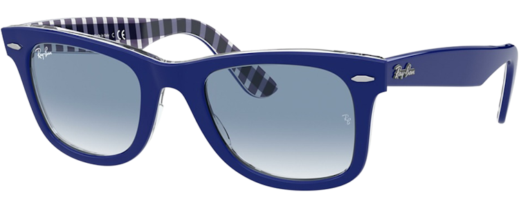 BLUE ON VICHY BLUE/WHITE / CLEAR GRADIENT BLUE