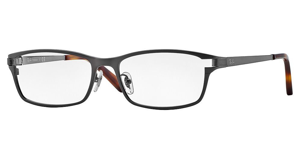Ray-Ban RX8727D rectangle eyeglasses in Brushed Gunmetal