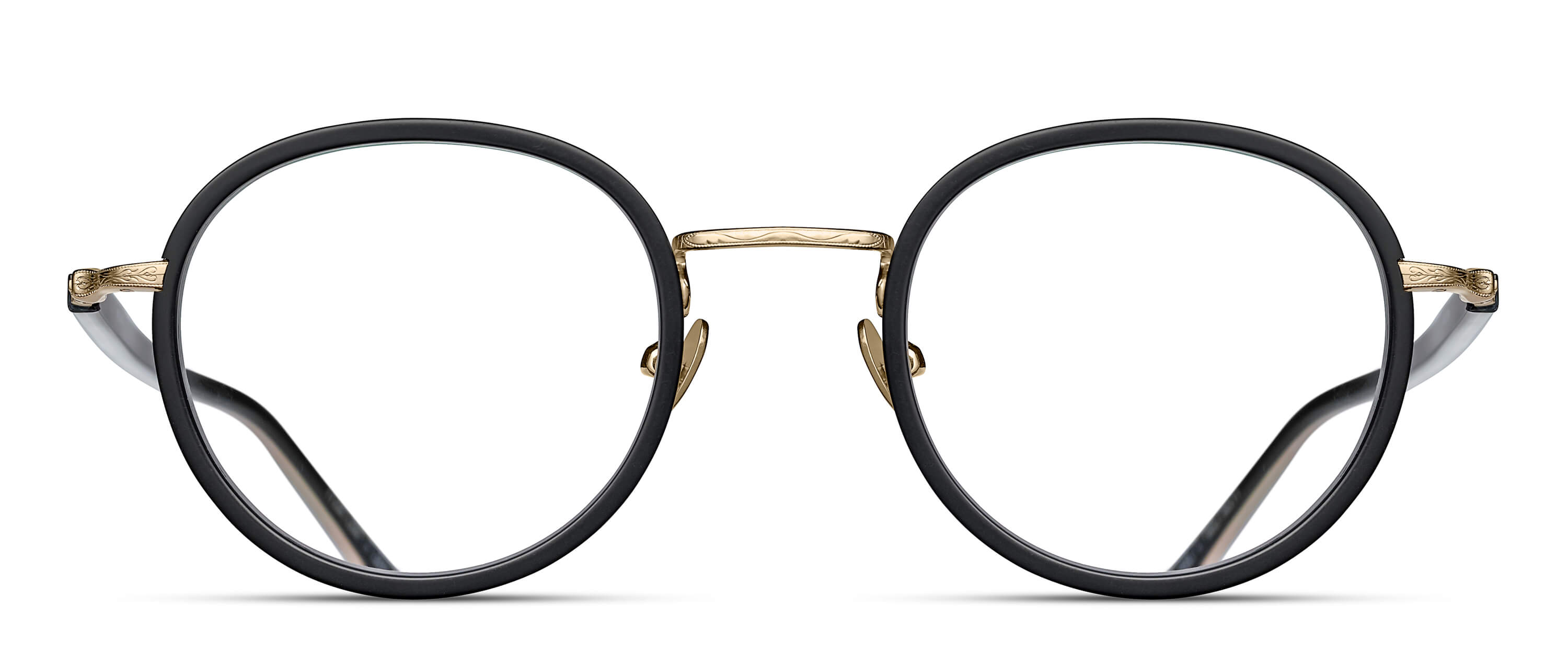 Matsuda / M3076 / Matte Black / Brushed Gold - Shop Glasses
