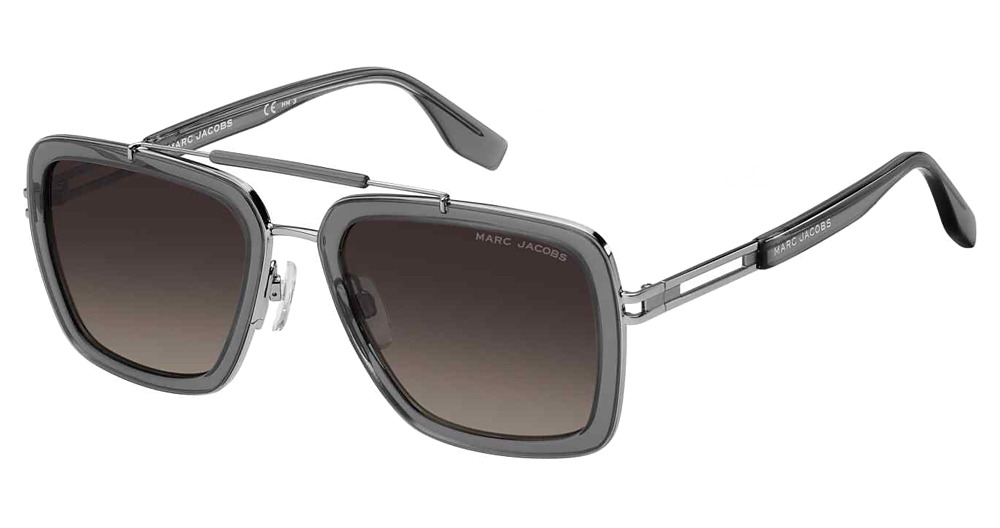 Marc Jacobs MARC 674/S rectangle sunglasses in Grey/Brown Shaded