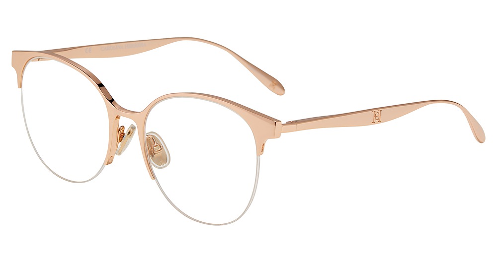 Carolina Herrera VHN061M round eyeglasses in Rose Gold 08 Fc