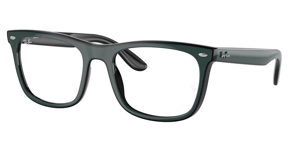 Ray-Ban RX7209 square eyeglasses in Green Black Black