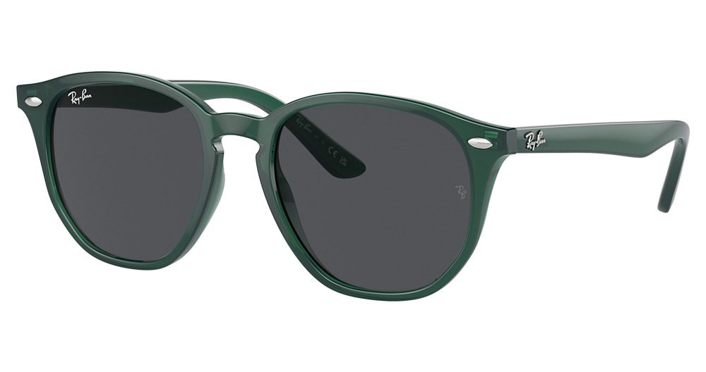 Ray-Ban RJ9070S round sunglasses in Opal Green/Dark Grey