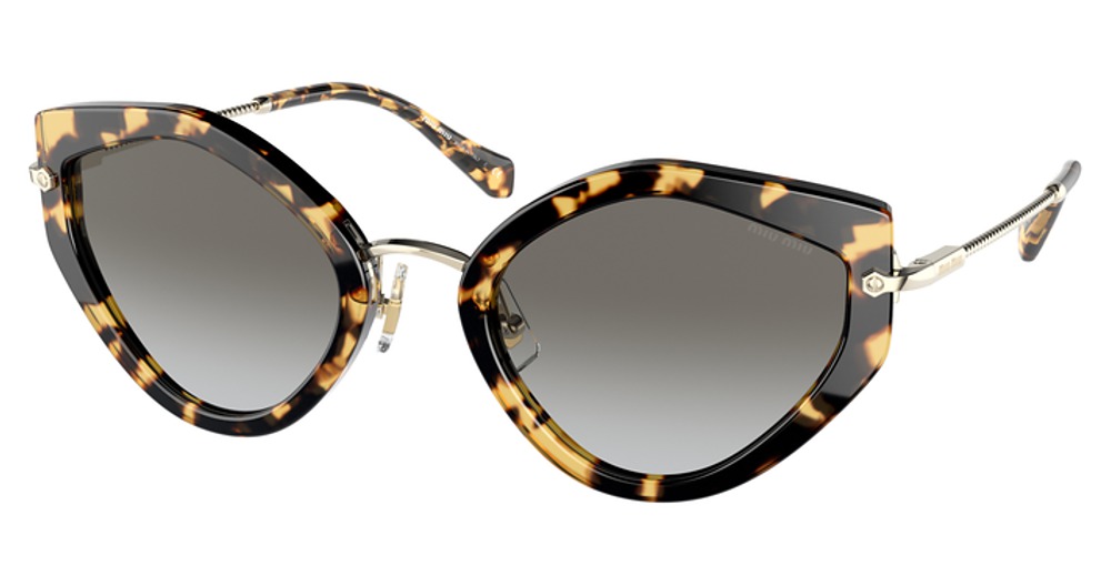 Miu Miu MU 08XS cateye sunglasses in Light Havana/Grey Gradient