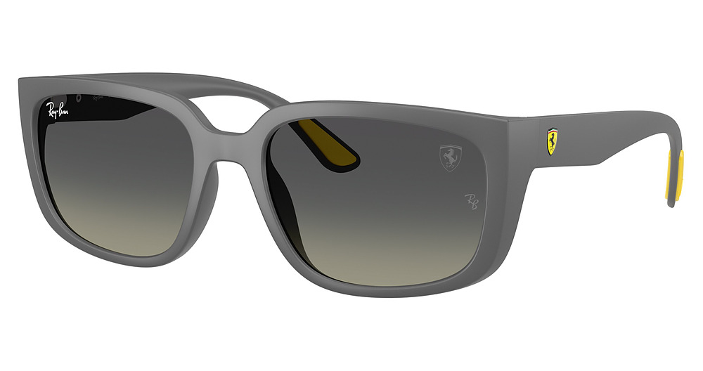 Ray-Ban RB4443M round sunglasses in Matte Grey/Light Grey Gradient