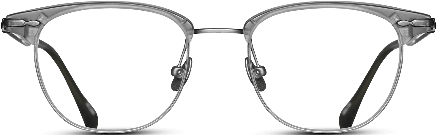 Matte Grey Crystal - Antique Silver