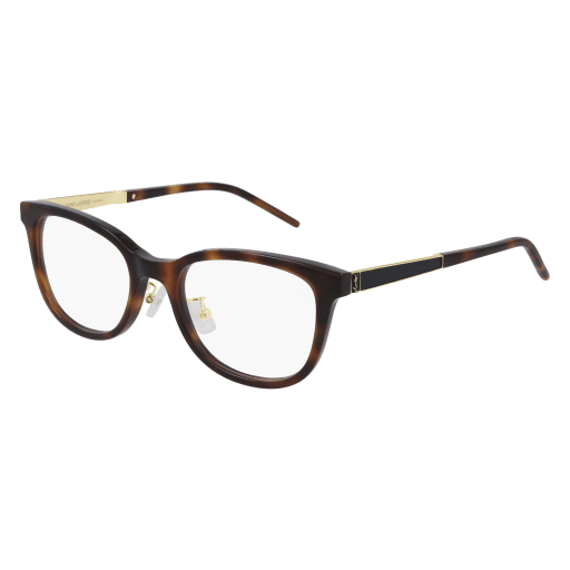 Saint Laurent SL M76/J round sunglasses in Havana Gold Transparent