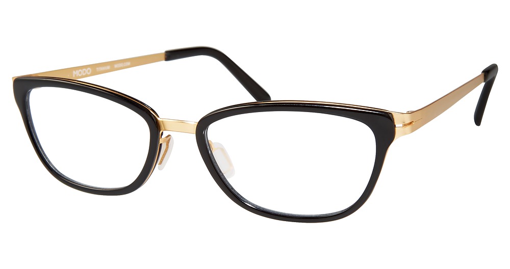 Modo 4506 round eyeglasses in Black Gold/4506