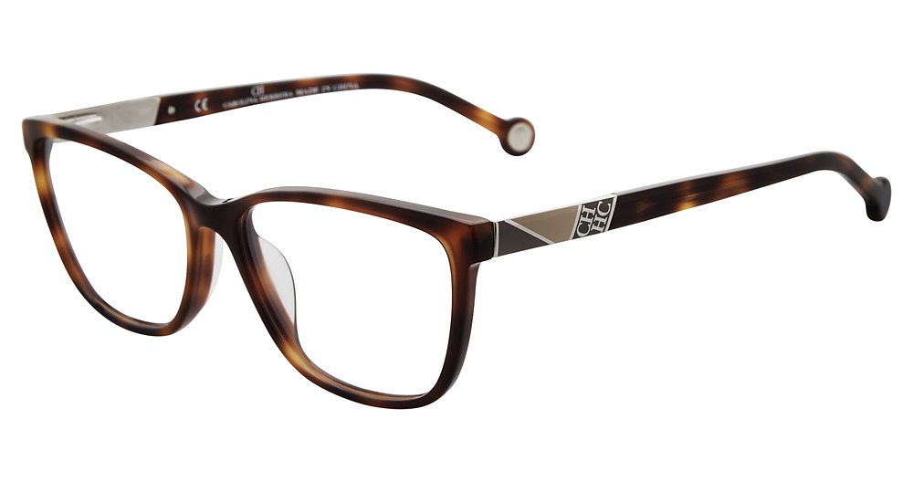 Carolina Herrera VHE761K round eyeglasses in Tortoise 0752