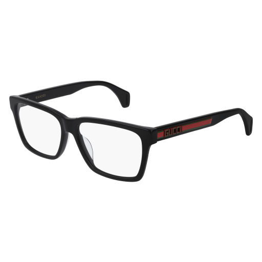 Gucci GG0466OA square eyeglasses in Black Black Transparent