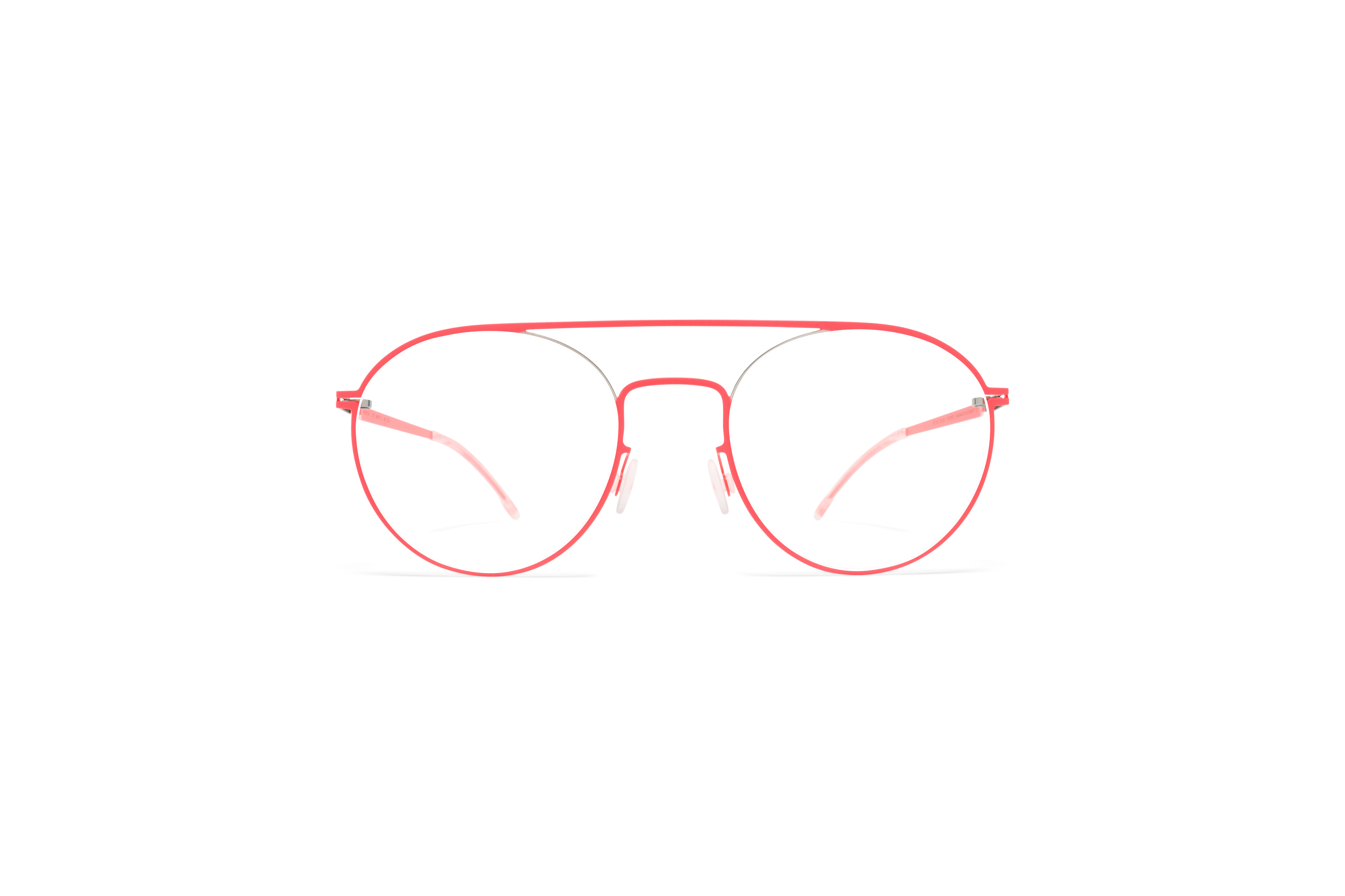 Silver/Neon Red
