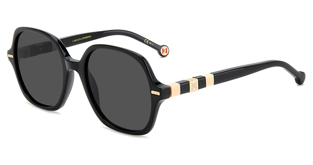 Carolina Herrera HER 0106/S square sunglasses in Blacknude/Grey