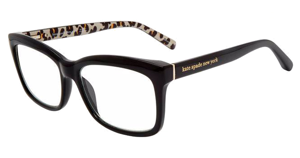 Kate Spade DOLLIE rectangle eyeglasses in BK Leoprd