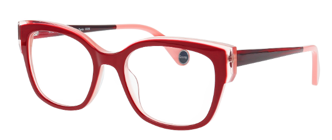 BURGUNDY ON PEACH OPALE