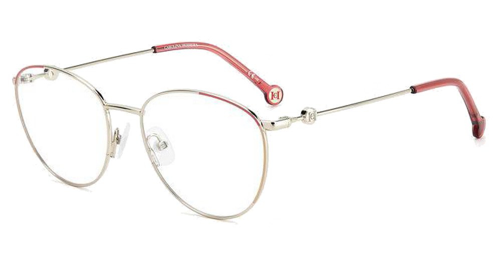 Carolina Herrera CH 0058 round eyeglasses in Goldnude