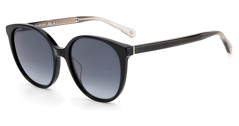 Kate Spade KIMBERLYN/G/S round sunglasses in Black/Grey Shaded
