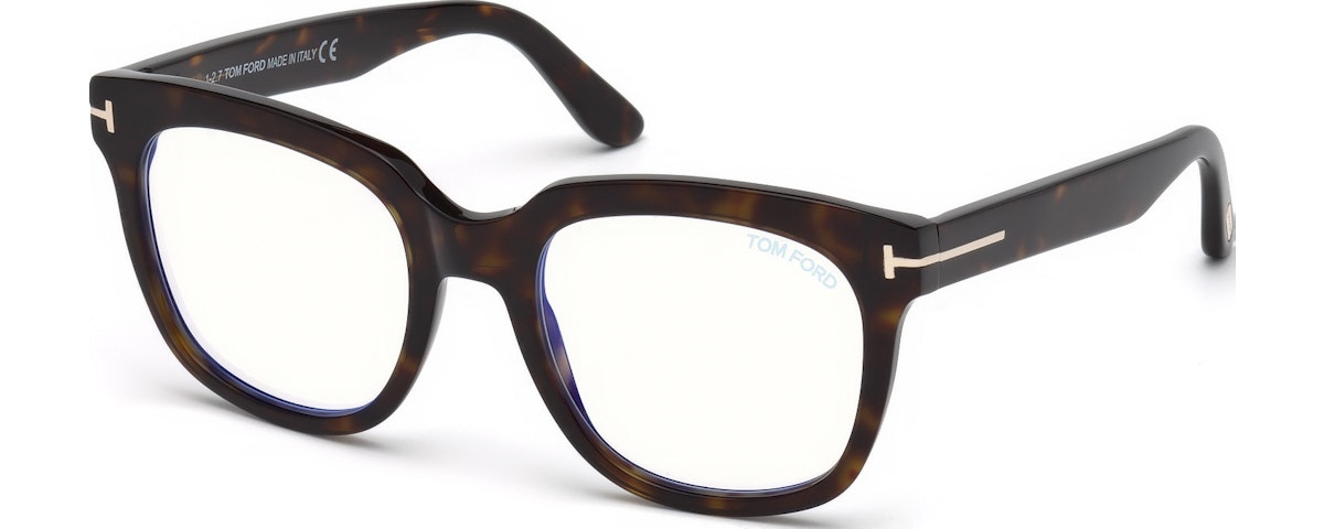 Shiny Dark Havana/ Blue Block Lenses