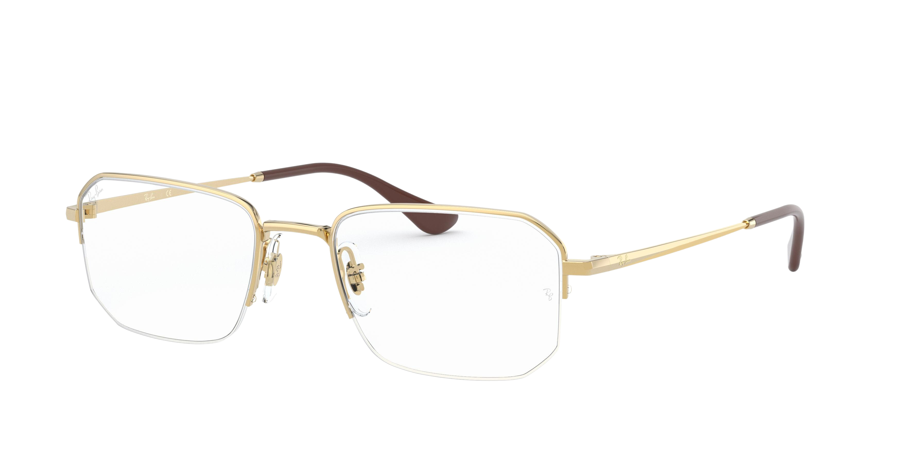 Ray-Ban RX6449 square eyeglasses in Gold