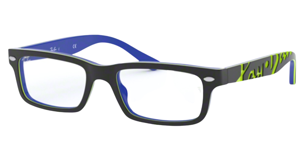 DARK GREY ON BLUE