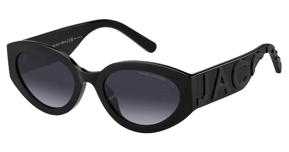 Marc Jacobs MARC 694/G/S round sunglasses in Blackgrey/Dark Grey Shaded