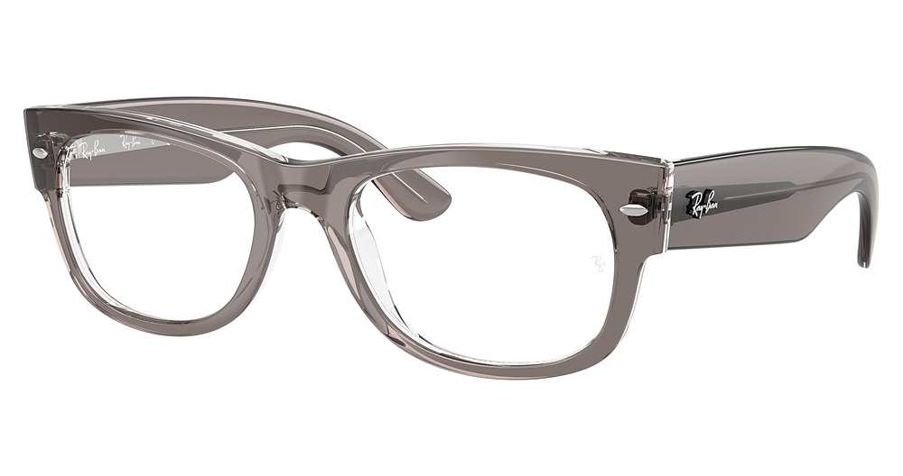Ray-Ban RX0832VF MEGA WAYFARER II round eyeglasses in Transparent Grey on Tras