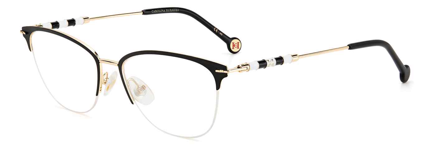 Carolina Herrera CH-0038 cateye eyeglasses in Gold Black