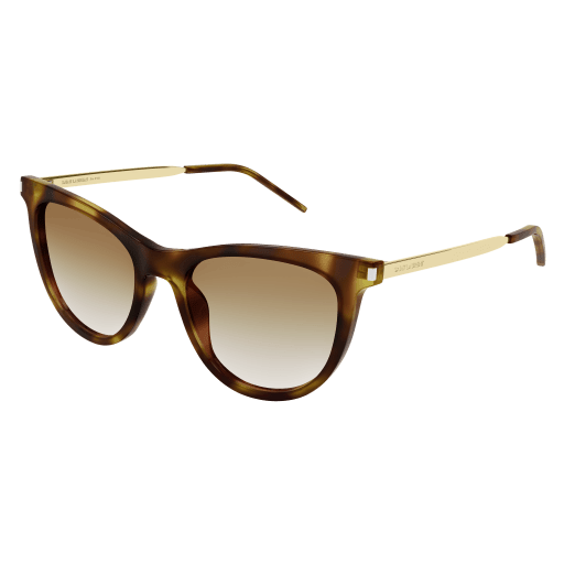 Saint Laurent SL 510 cateye sunglasses in Havana Gold Brown/Brown