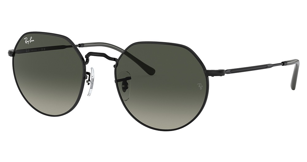 Ray-Ban RB3565 JACK round sunglasses in Black/Grey Gradient