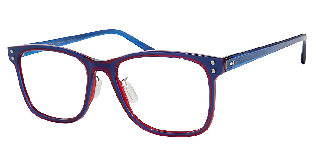 Modo 6618 square eyeglasses in Blue Red