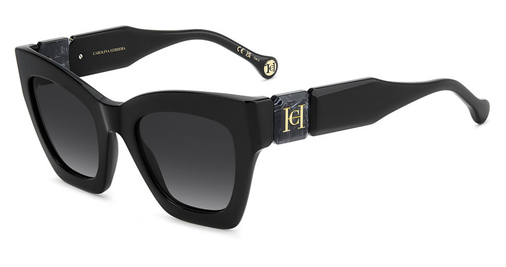 Carolina Herrera HER 0327/S cateye sunglasses in Black/Dark Grey Shaded