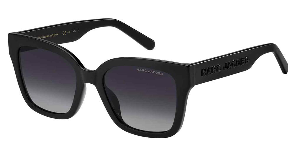 Marc Jacobs MARC 658/S rectangle sunglasses in Blackgrey/Grey Shaded Polarized