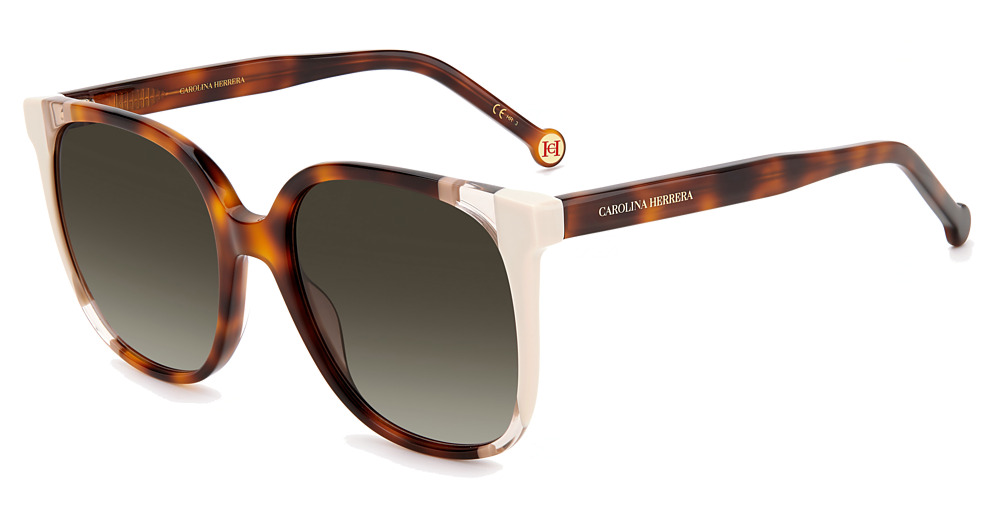 Carolina Herrera CH 0062/S square sunglasses in Havana Ivory/Brown Gradient