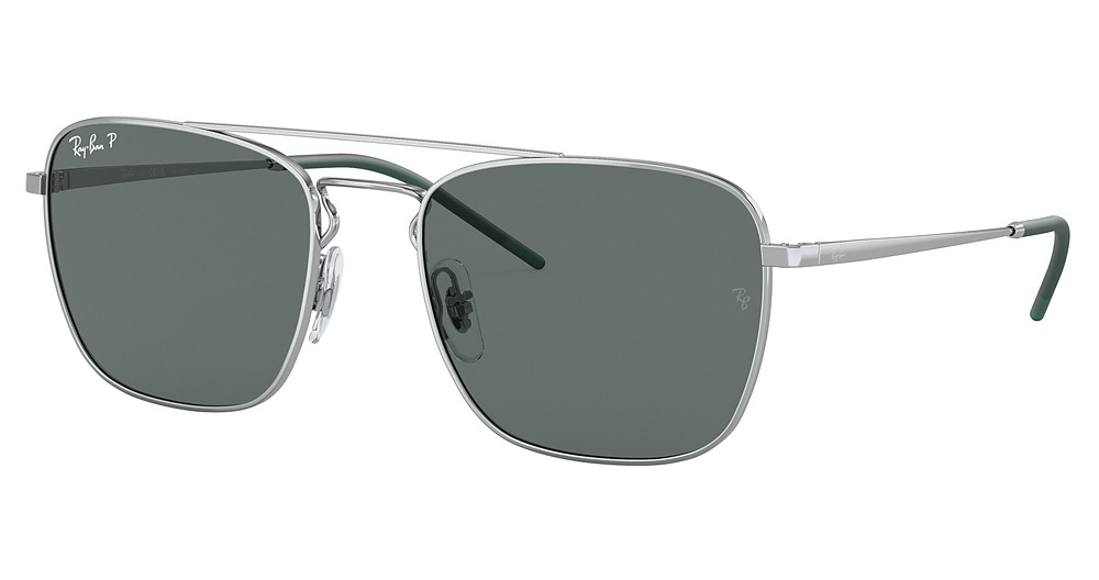 Ray-Ban RB3588 square sunglasses in Silver/Dark Grey Polarized