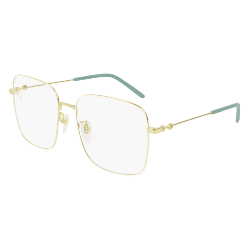 Gucci GG0445O square eyeglasses in Gold Gold Transparent