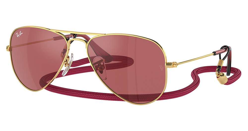 Ray-Ban RJ9506S JUNIOR AVIATOR sunglasses in Arista/Red Hiper 8 Mirror