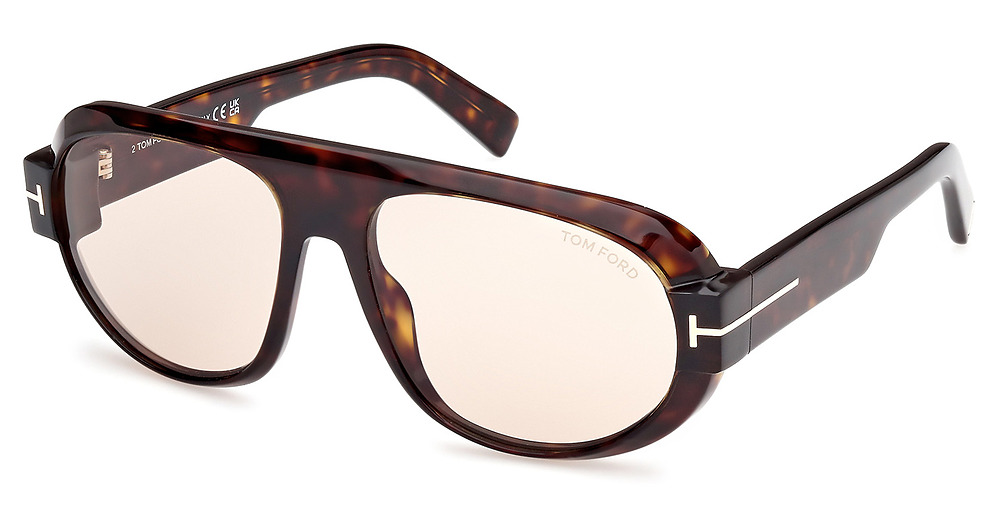Tom Ford FT1102 aviator sunglasses in Dark Havana/Brown