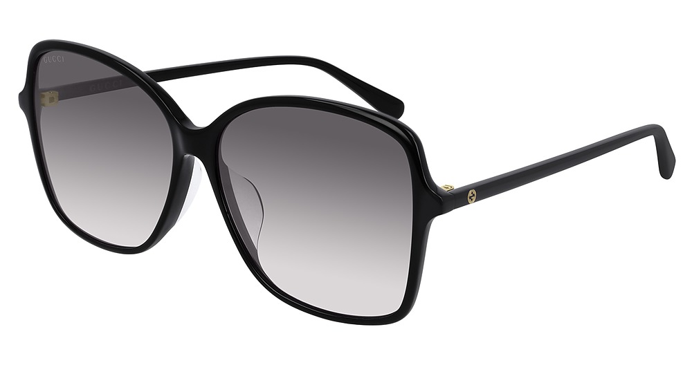 Gucci GG0546SK rectangle sunglasses in Black Black Grey/Nylon