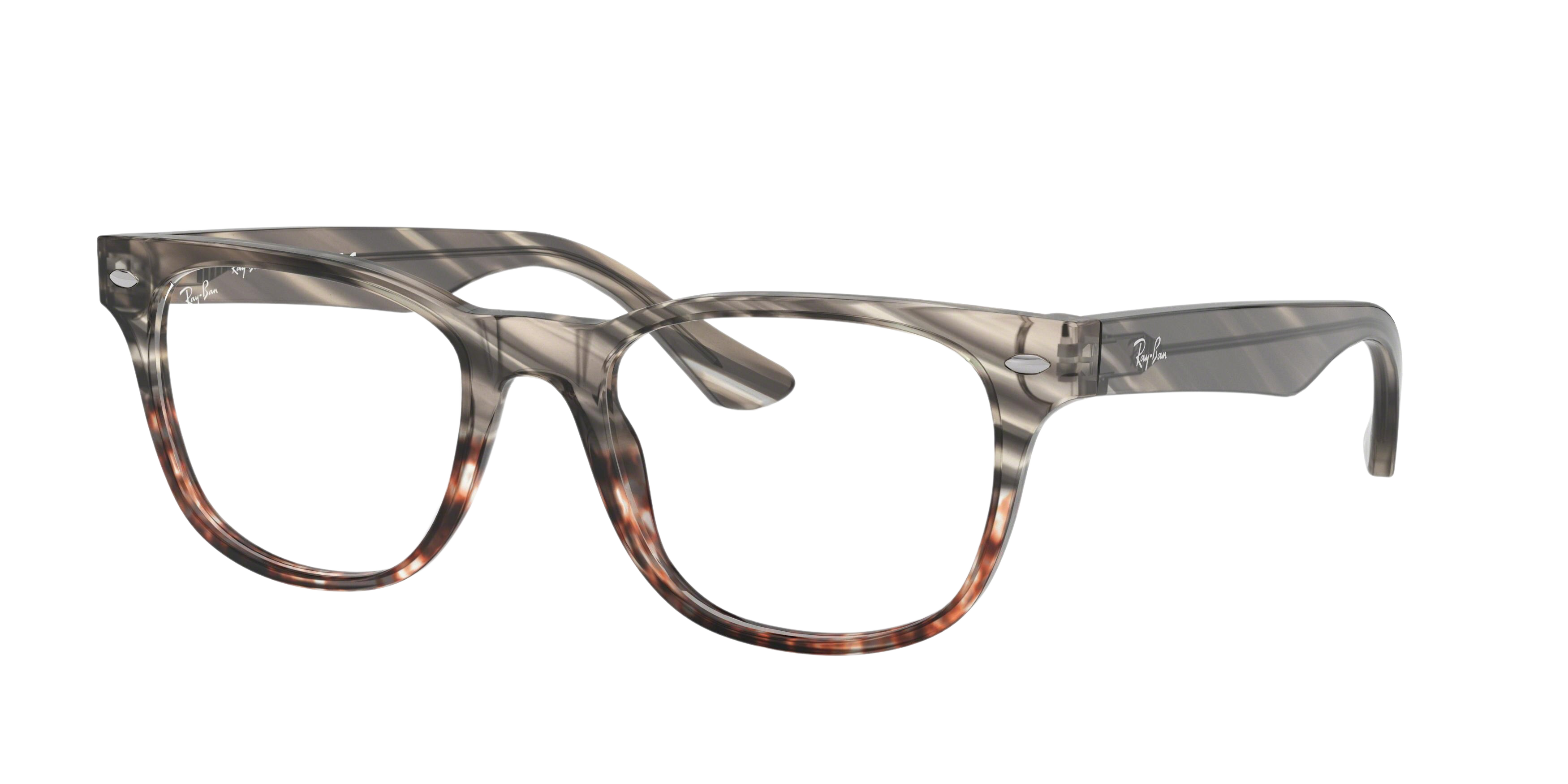 Ray-Ban RX5359 square eyeglasses in Grey Gradient Brown