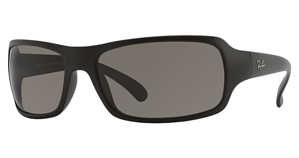 Ray-Ban RB4075 RB4075 square sunglasses in Black/Dark Green