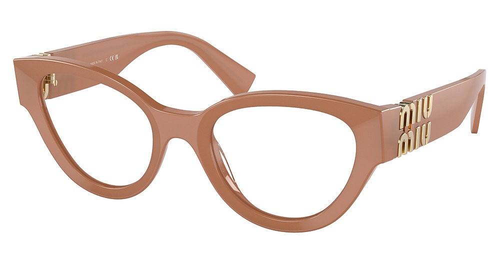 Miu Miu MU 01VV round eyeglasses in Caramel