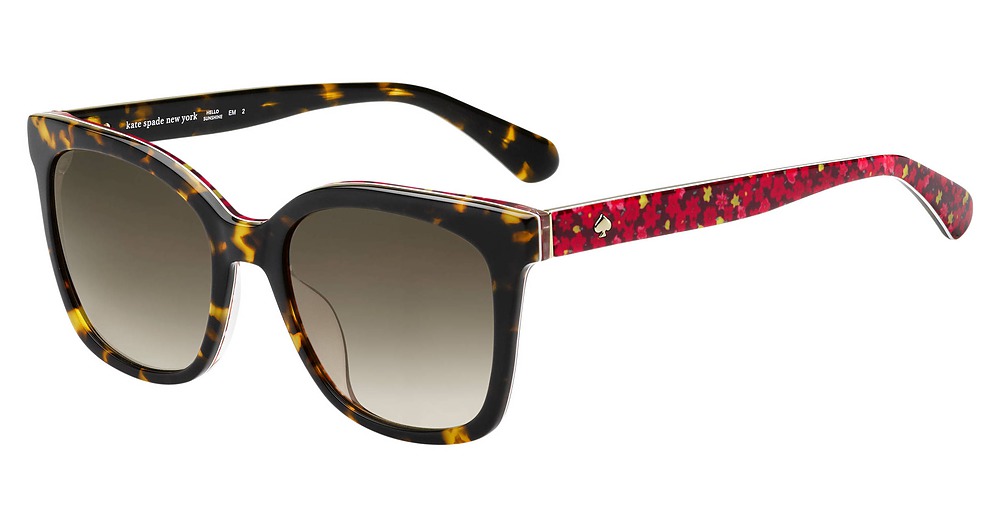 Kate Spade Kiya/S square sunglasses in Havana Pattern/Brown Gradient