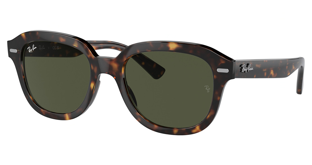 Ray-Ban RB4398 ERIK round sunglasses in Havana/Green