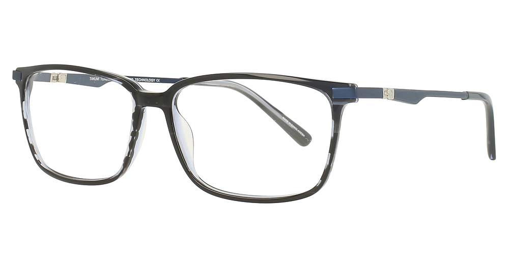 Striped Black/Satin Blue