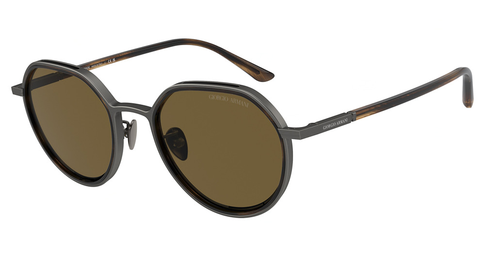 BRUSHED GUNMETAL / DARK BROWN