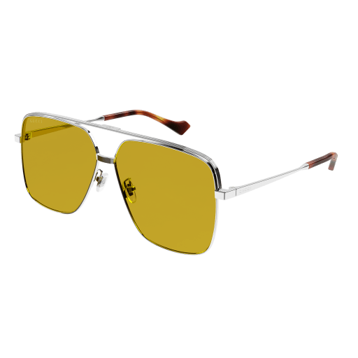 Gucci GG1099SA aviator sunglasses in Silver Silver Yellow/Yellow