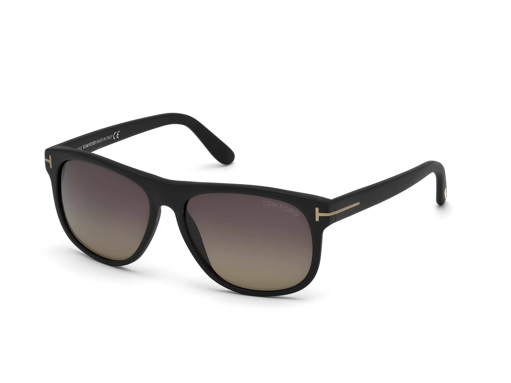 Tom Ford FT0236 Olivier square sunglasses in Matte Black/Polarized Grey Gradient Lenses